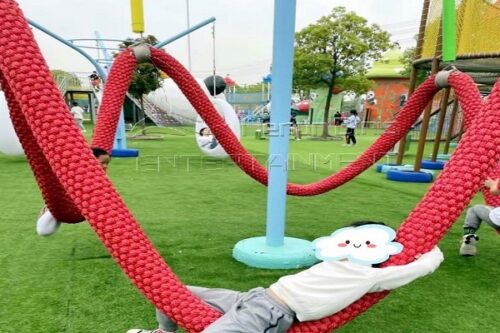 Dragon rope swing in amusement park