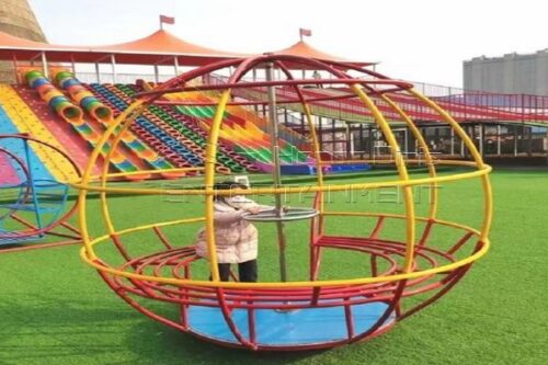 Globe play equipment in unpowered park
