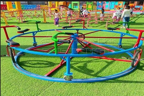 Turntable amusement ride with track for sale